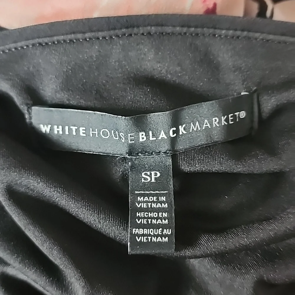 WHBM black floral no sleeve stretchy dress-S - Picture 6 of 9